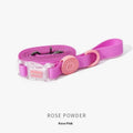 Nylon dog collar and leash set in choice of four colours with length options for pet control