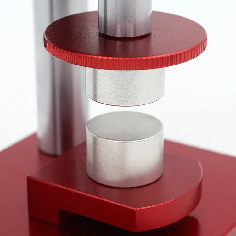 Watch repair spiral cap presser tool with 20 plastic molds for case back and glass replacement