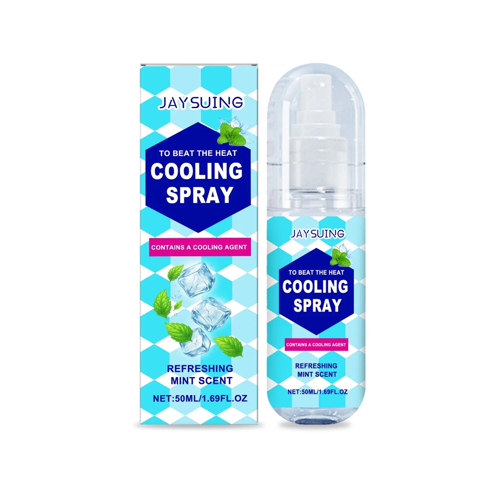 50ml mint cooling spray bottle for outdoor summer heat relief