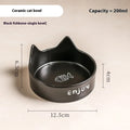 Porcelain cat bowl set with wooden frame in cat paw design