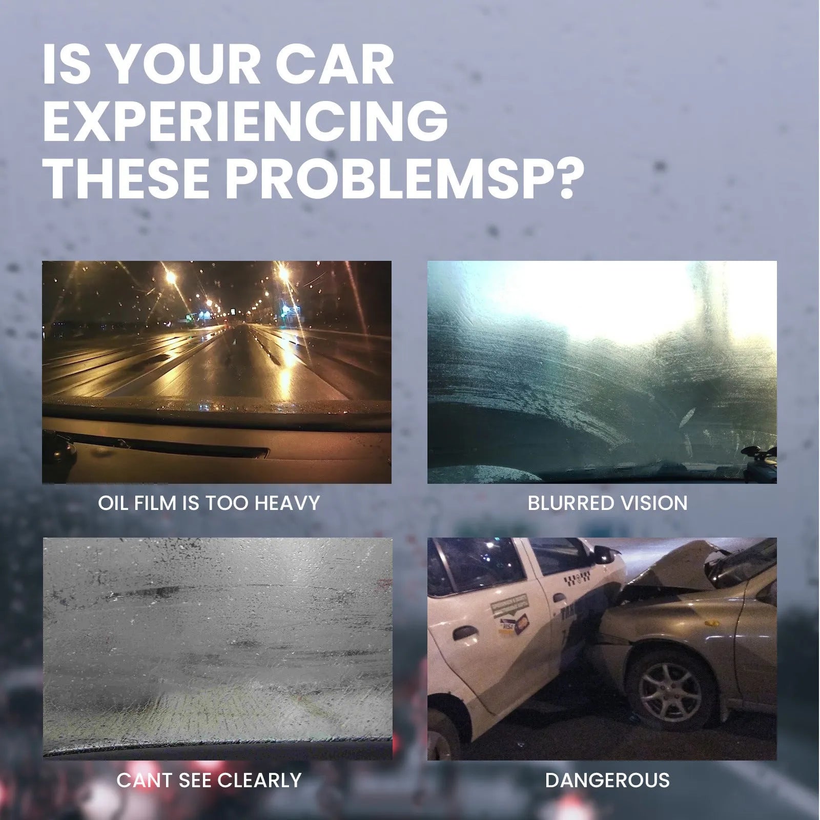 Pack of 40 car anti-fog rain wipes with water-based formula for windscreen visibility