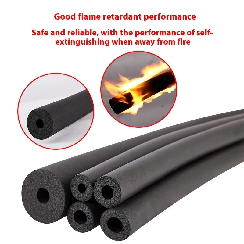 Rubber and plastic self-adhesive tubular insulation cotton for pipe heat preservation