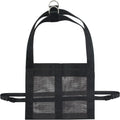 Black polyester calf large dog sling weighing bag with reinforced handles measuring 35 x 150 cm