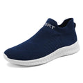 Men's Flyknit casual running shoes in black, blue, grey, or yellow for hiking and leisure.