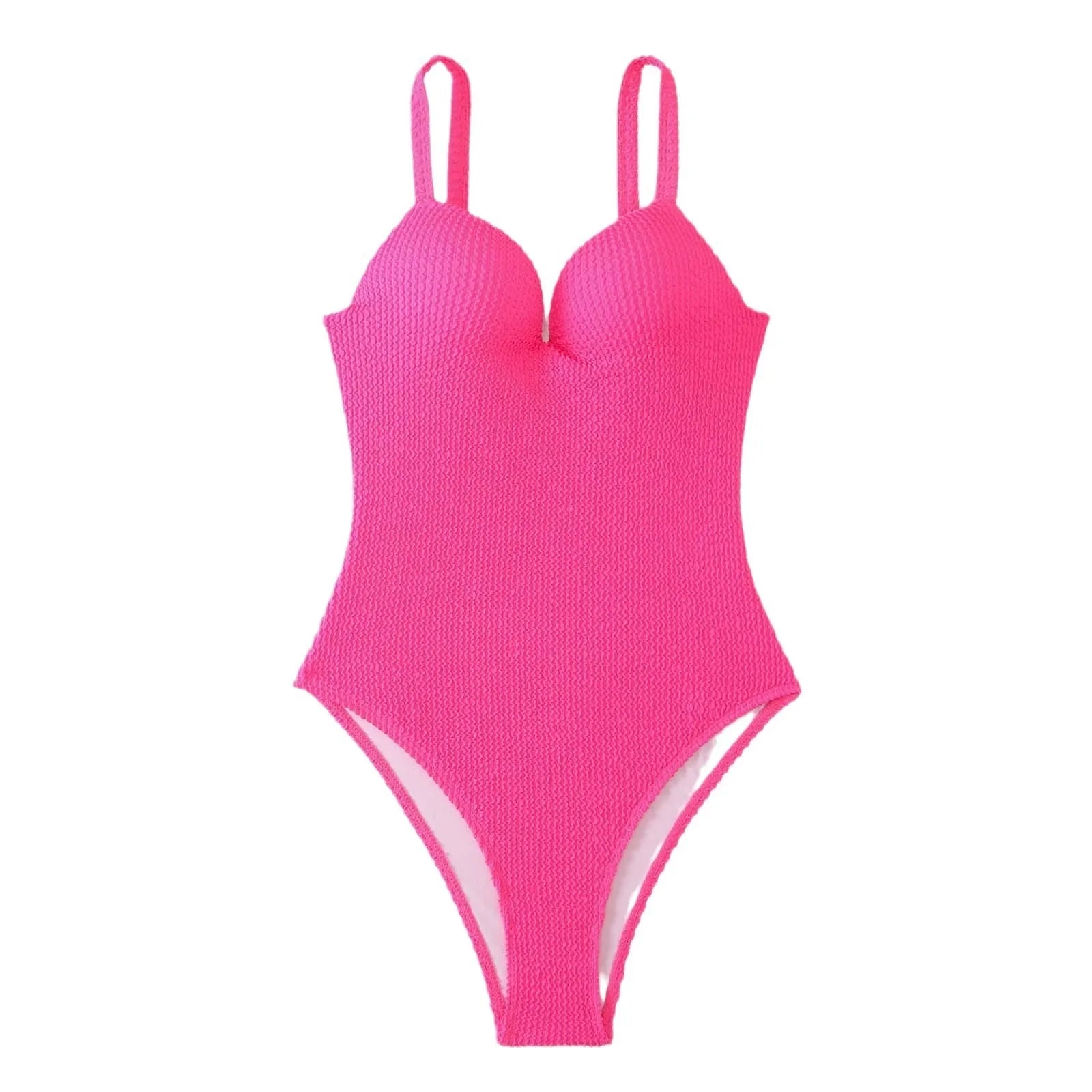 Women's black sleeveless one-piece swimsuit made from polyester fabric on a mannequin.