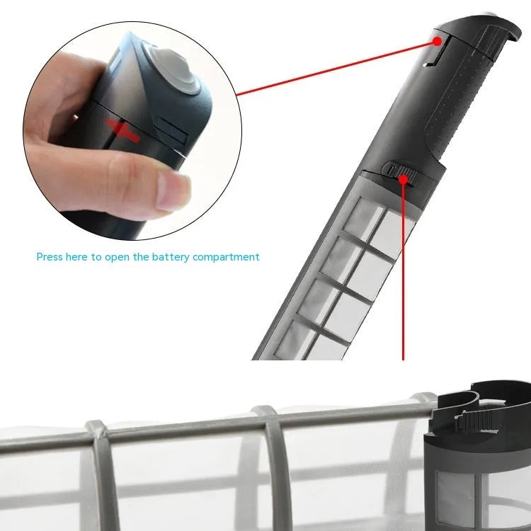 Ehan electric sand washer 3531 for fish tank cleaning, transparent black plastic, 65cm length