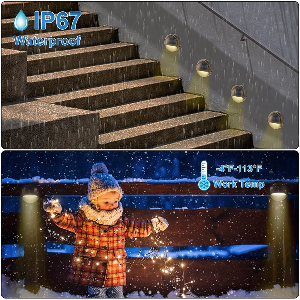 Platinum low voltage outdoor step light with IP67 rating and adjustable colour temperature, dimensions 96mm by 55mm.