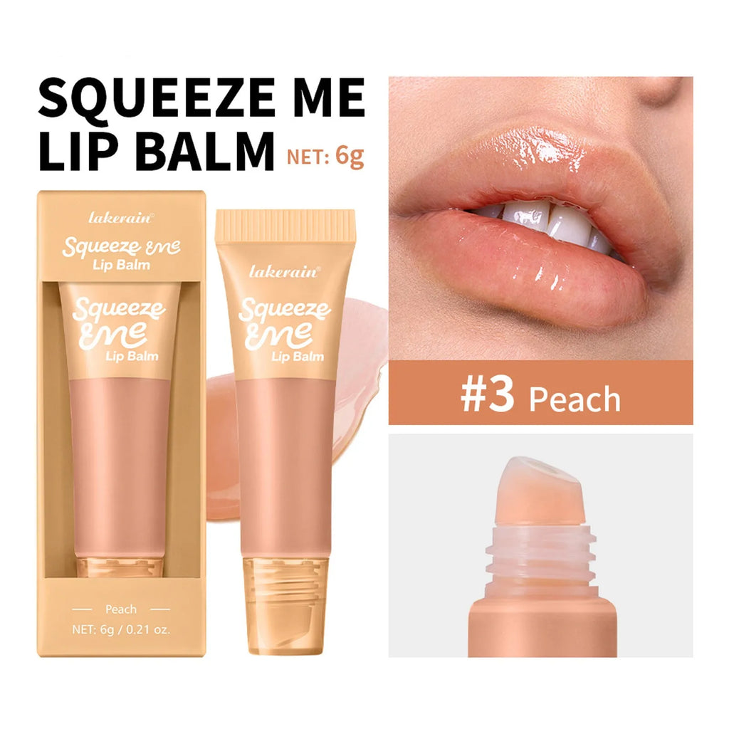 Sweet fruit flavour moisturizing squeeze lip balm 6g in grape flavour