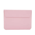 PU leather laptop sleeve in solid colour, fits 11 13 15 inch devices