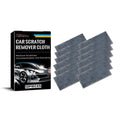 Pack of twelve white car scratch remover cloths each measuring 10cm by 20cm