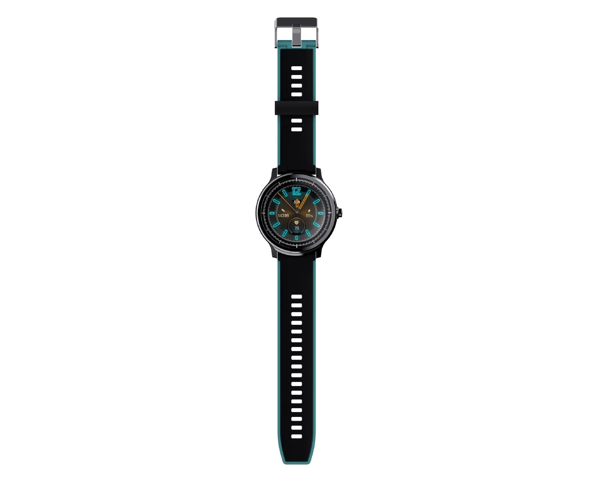 Kospet PROBE 1.3-inch touch screen smart watch with square case and silicone wristband in green or red
