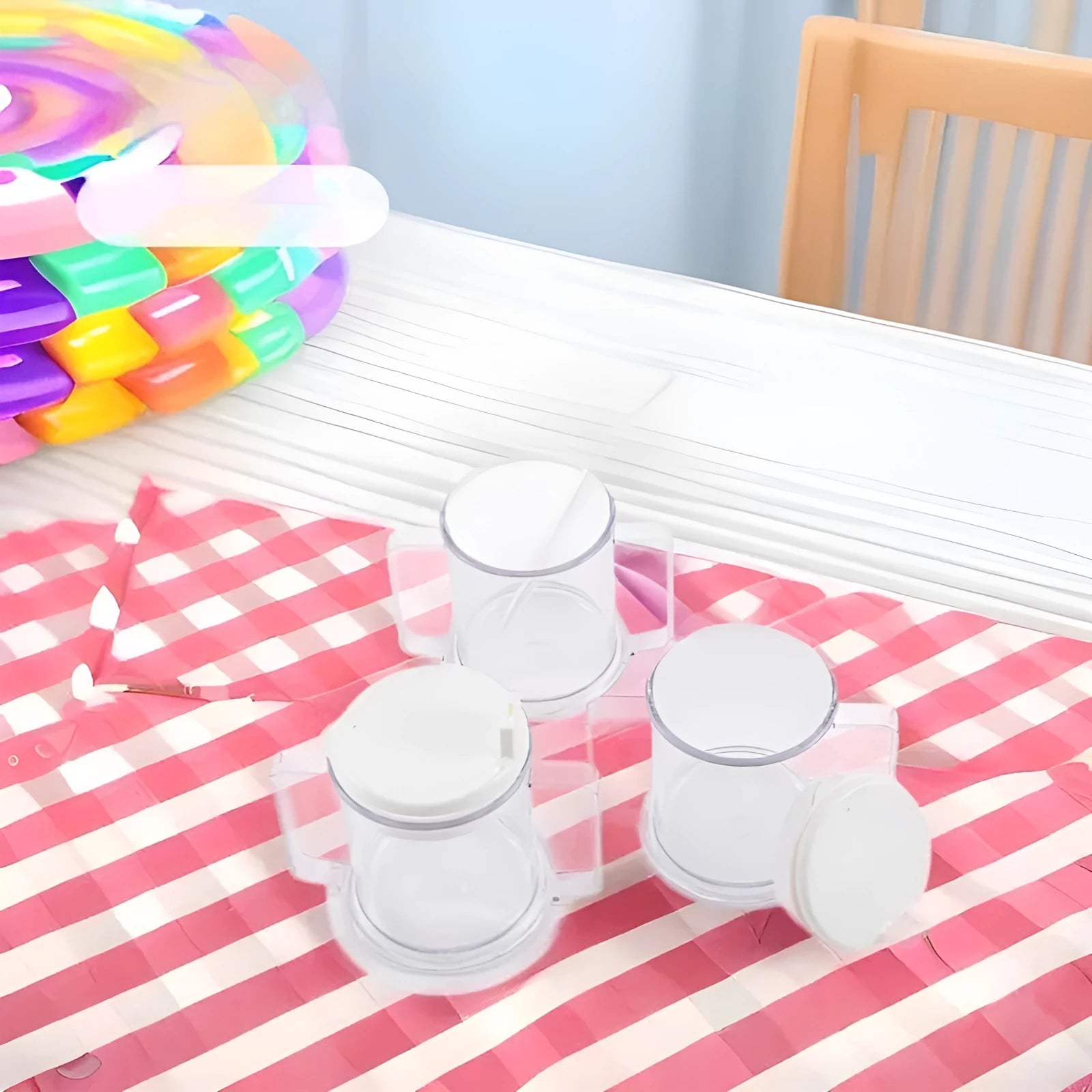 Transparent spill-proof drinking cup with 400ml capacity and modern simple design