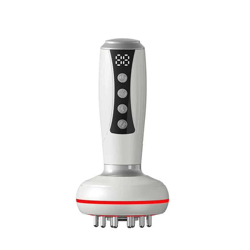 Electric full body heating massage instrument meridian brush with vibration hot compress 1800mAh battery continuously variable speed plastic stainless steel