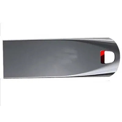 Black waterproof USB flash drive for car audio, showing compact size and rotatable design.