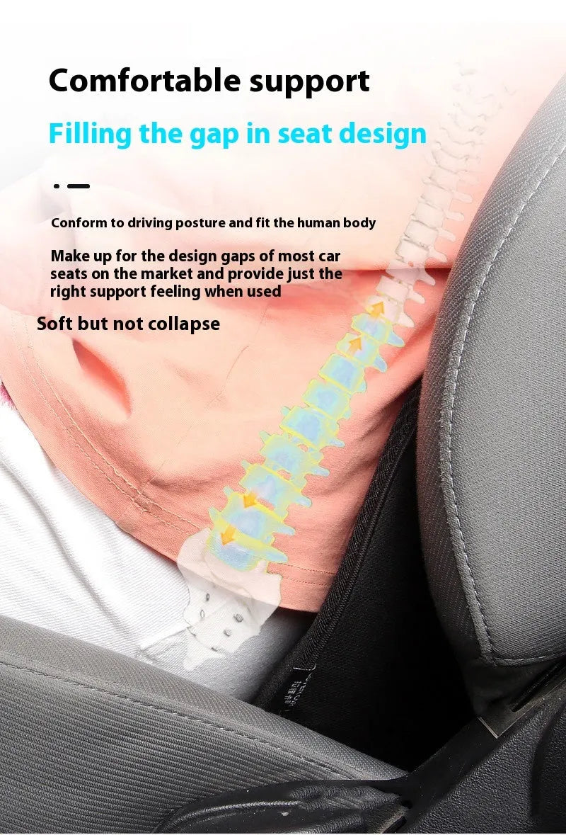 Memory foam car seat cushion in flat design showing colour options