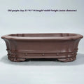 Purple sand handmade rectangular antique flower pot measuring 51x41x14cm for desktop plants