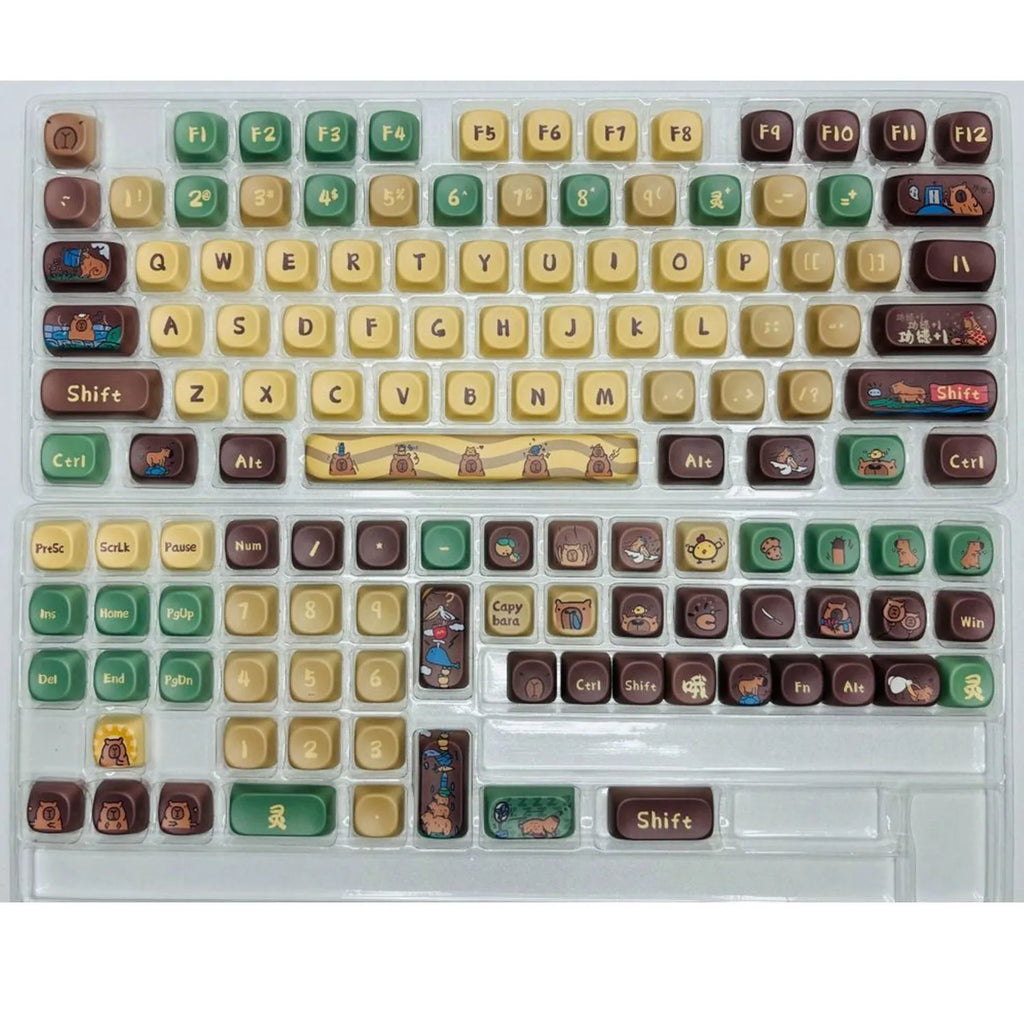 MOA Girl anime themed mechanical keyboard keycap set with 130 tall profile ABS keys