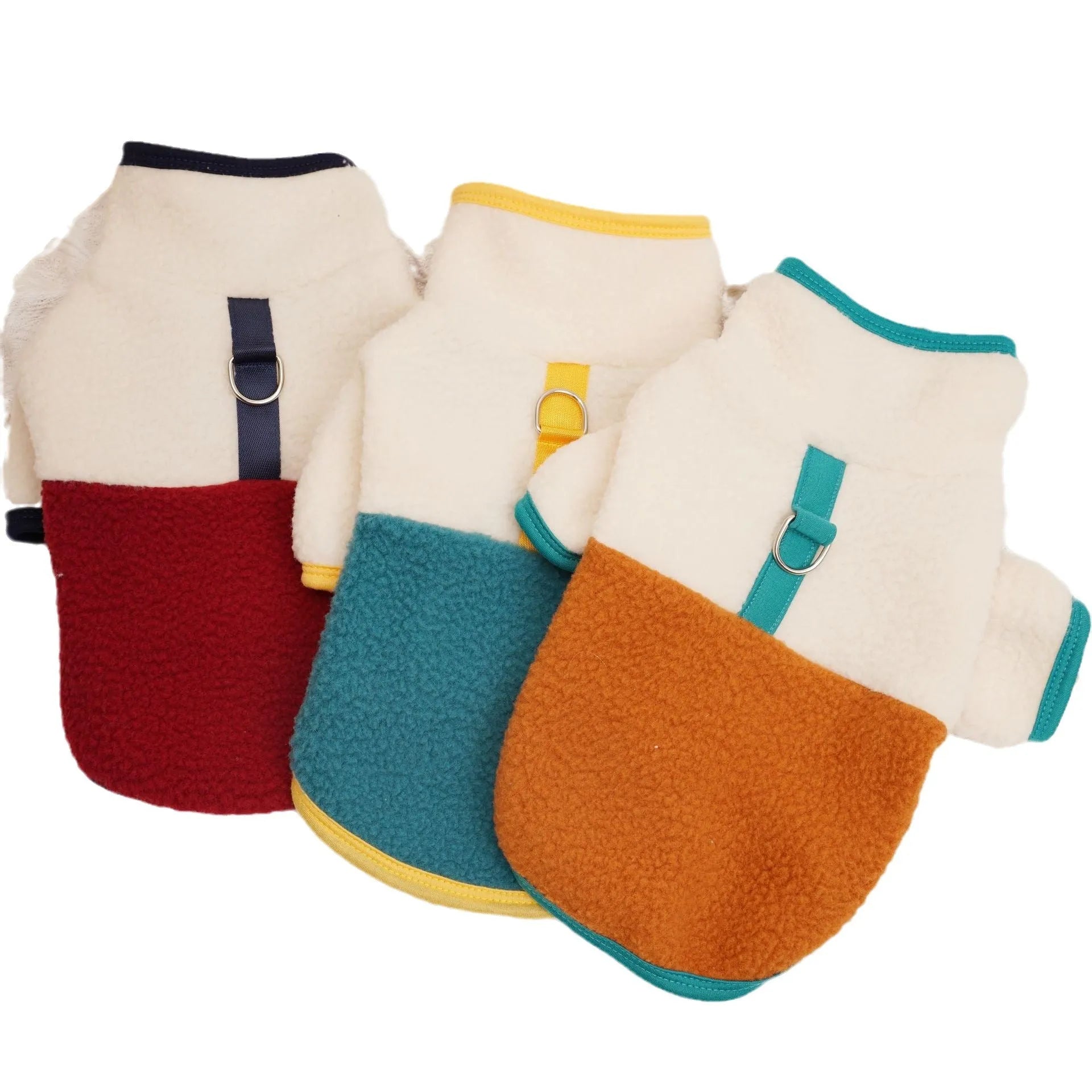 Lambswool pet sweatshirt in caramel colour with Berber fleece construction for dog or cat