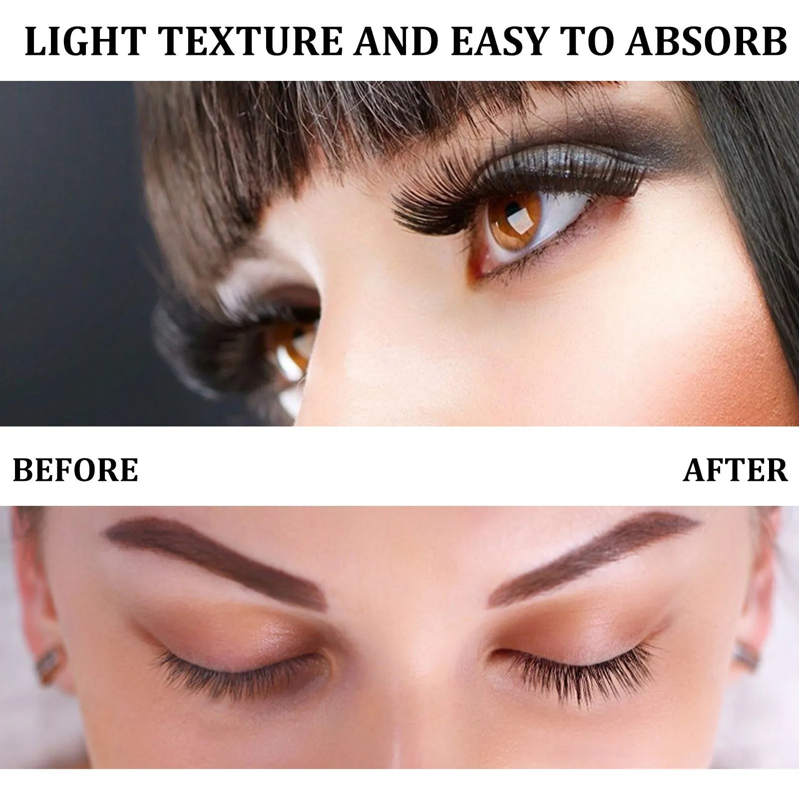 3ml black eyelash serum bottle with applicator brush for lash conditioning and enhancement