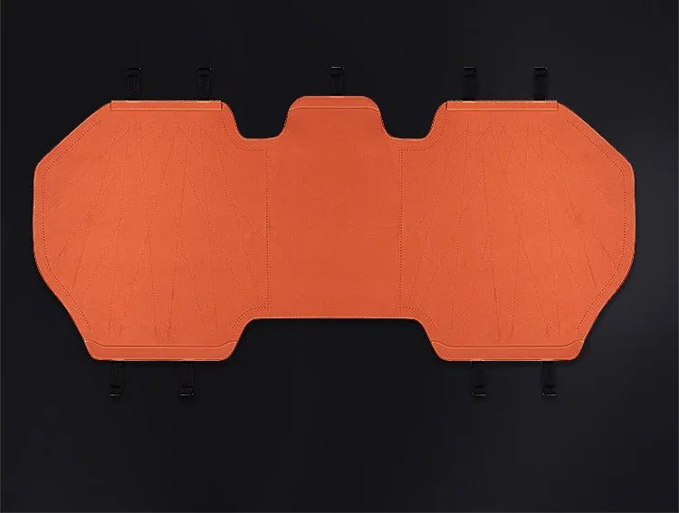 Tailored leather ultra thin car seat cover with ventilation holes in Hermes orange colour