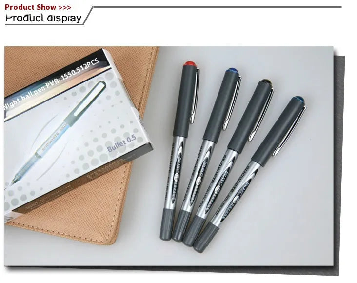 0.5mm water-based quick-drying signature pen with plastic shell in multiple ink colour options