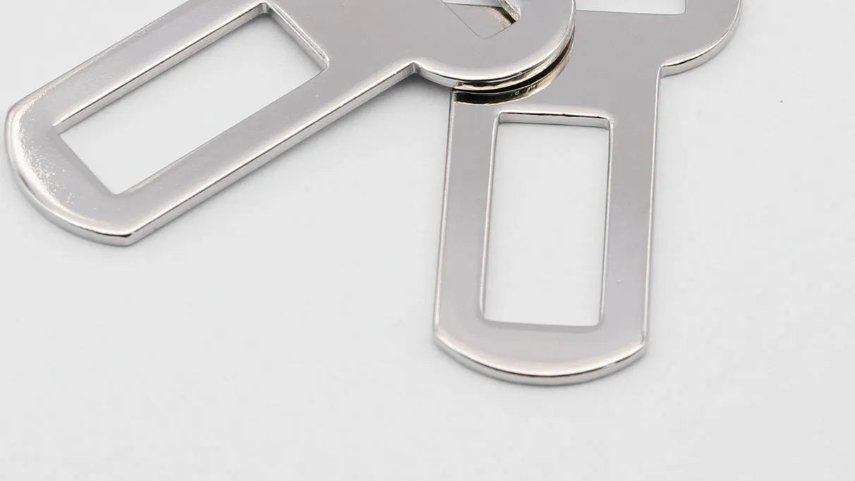 26mm silvery metal pet leash safety buckle with carabiner clip for vehicle restraint