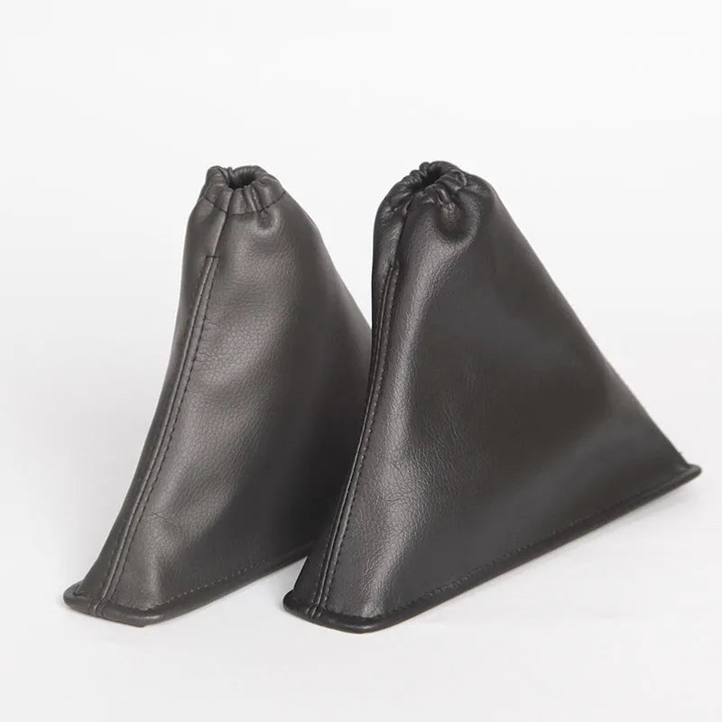 Black leather shift lever dust cover for Toyota Corolla gearstick