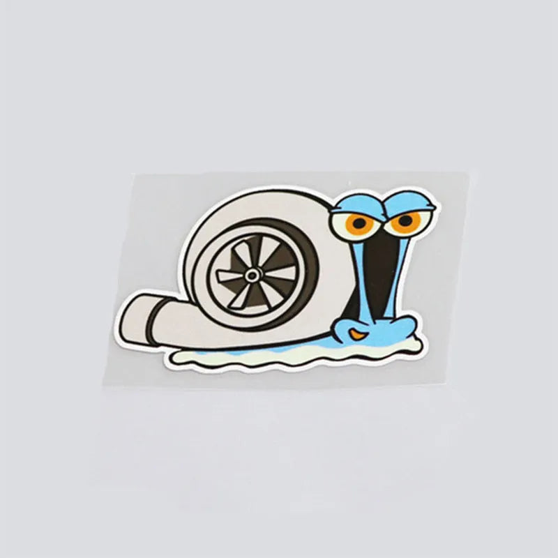 Snail cartoon car sticker with reflective colour design for vehicle bumper or window decoration