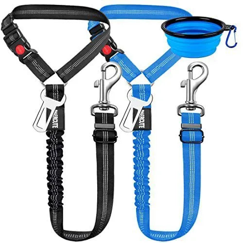 Nylon tow rope dog leash with metal buckle in multiple colour options including Army Green, black and pink