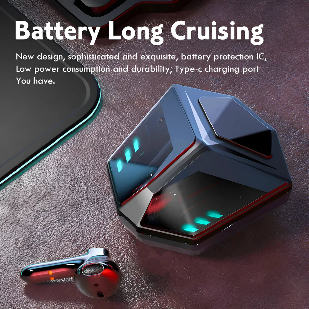 M59 style wireless Bluetooth gaming headset with low latency and noise reduction, shown in product image colour.