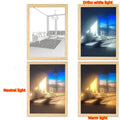 LED illuminated decorative picture with acrylic panel showing scenic artwork, USB cable connection