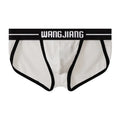 Men's ice silk triangle underwear in black, white, grey, blue, pink, or light green