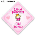 Baby on board reflective car stickers with multiple baby character designs on PET reflective material