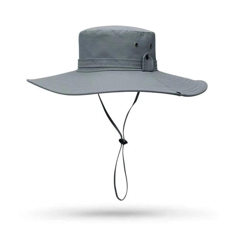 Men's flat top summer sun hat in cotton linen fabric with flame pattern design