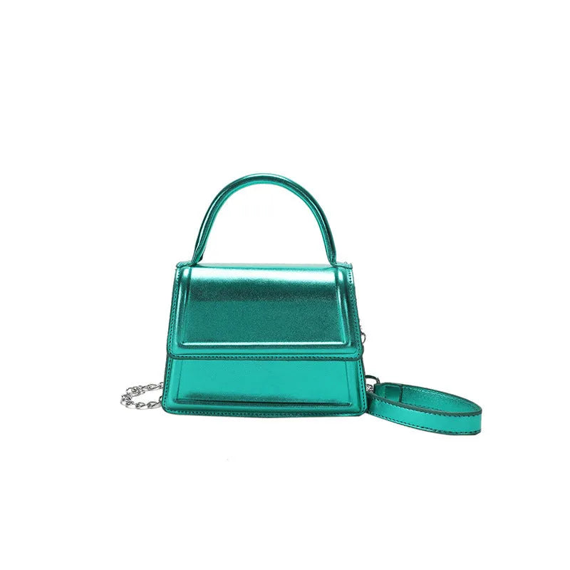 Retro horizontal square PU leather crossbody bag with sewing line detail in six colour options
