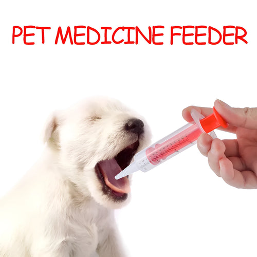 2 piece pet pill shooter with soft tip syringe for small animal medication
