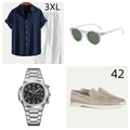 Men's cotton linen beachwear short sleeve suit with matching shorts and accessories in multiple colour options