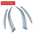 4-piece PVC rain visor set for Jeep Wrangler car windows, available for 07-17 and 18-21 models