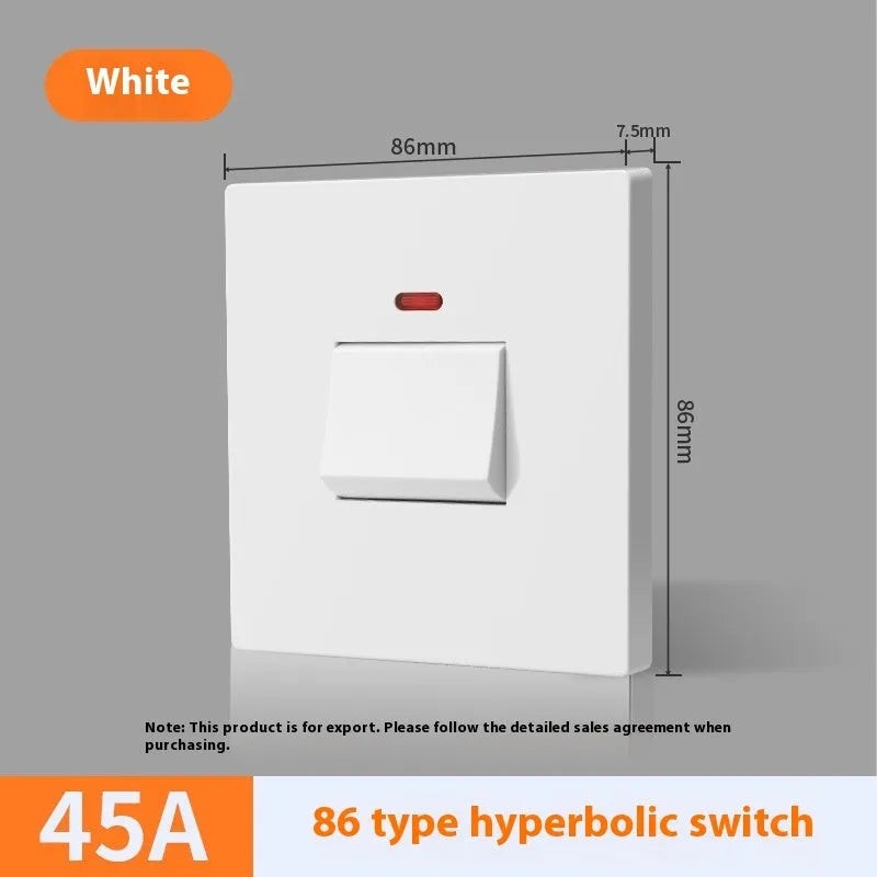 Water heater and air conditioner double-break switch with LED indicator panel in gold finish