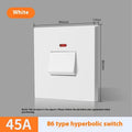 Water heater and air conditioner double-break switch with LED indicator panel in gold finish