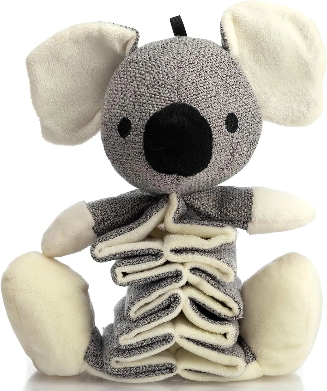 Grey koala plush dog chew toy measuring 30cm with crinkle paper sounds
