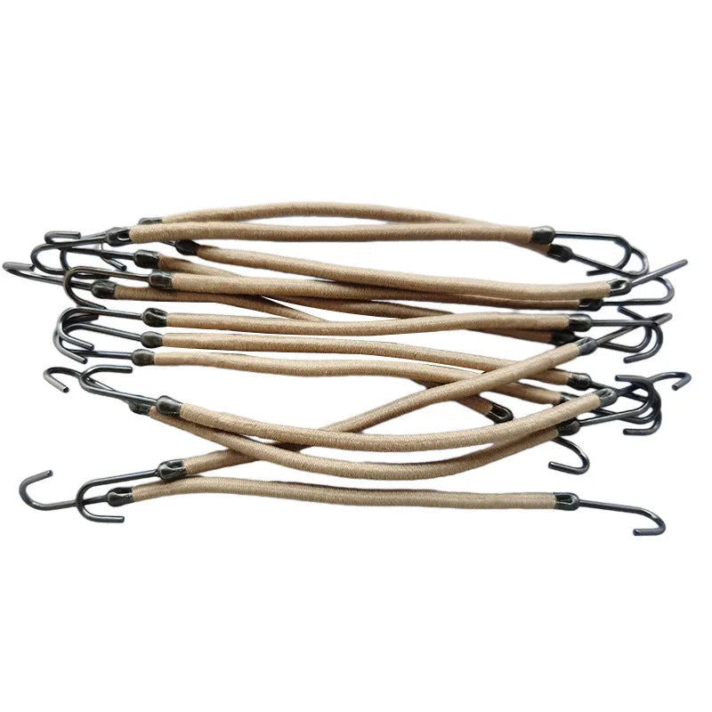 Solid colour double hook hair tool for wig and hairpiece attachment in black, brown shades.