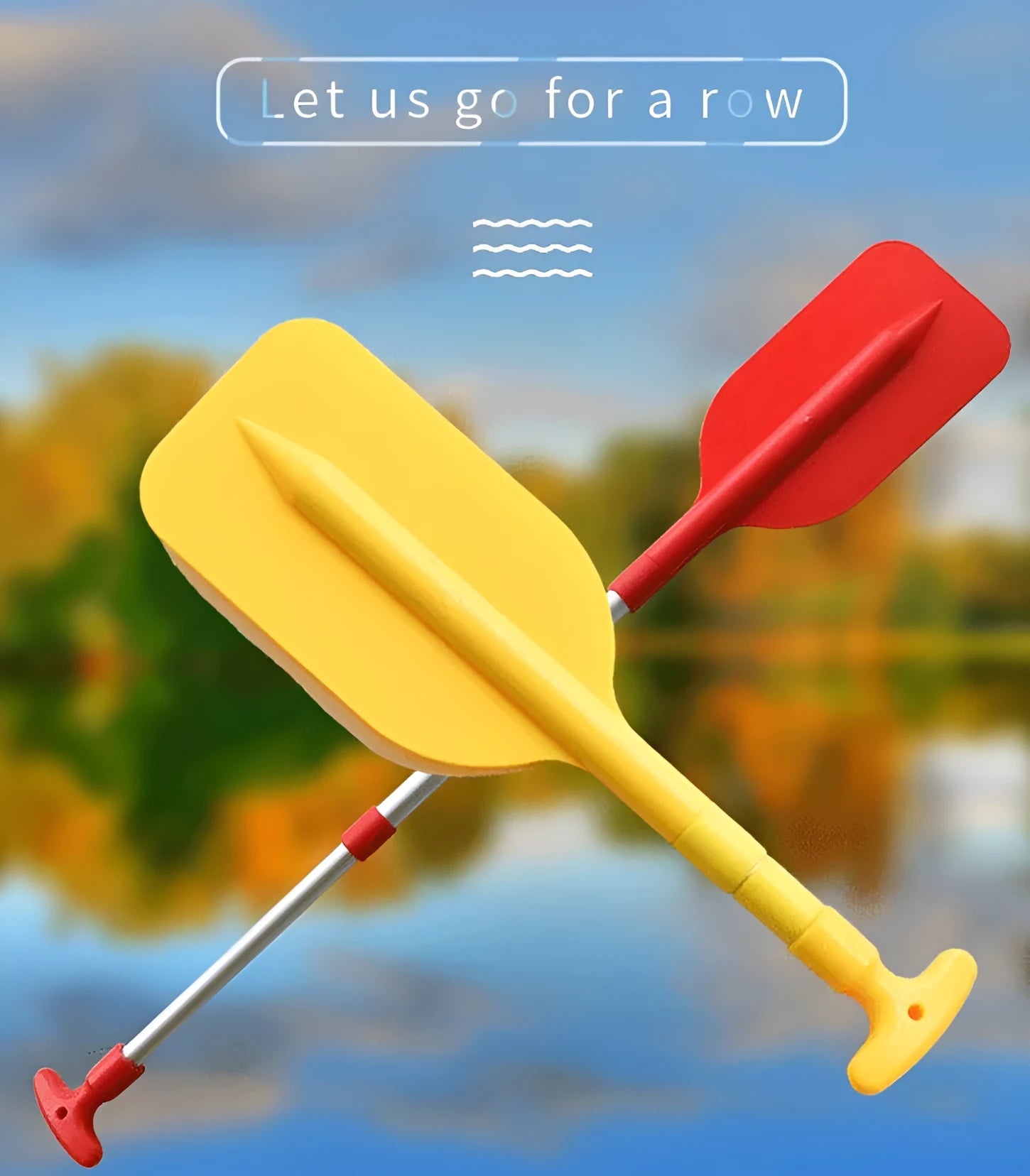 Retractable aluminium alloy paddle collapsed to 54cm on a white background with black and red options shown