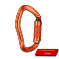 Automatic locking climbing carabiner in five colour options for rock climbing equipment