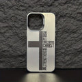 Cross English colour silver drop-resistant hard PC phone case for Apple iPhone, black colour