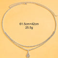 Gold rhinestone water drop pendant waist chain with lobster buckle closure
