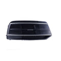 Black ABS front bumper lower grille for Audi Q5 2018-2022 models showing left and right fog light frames
