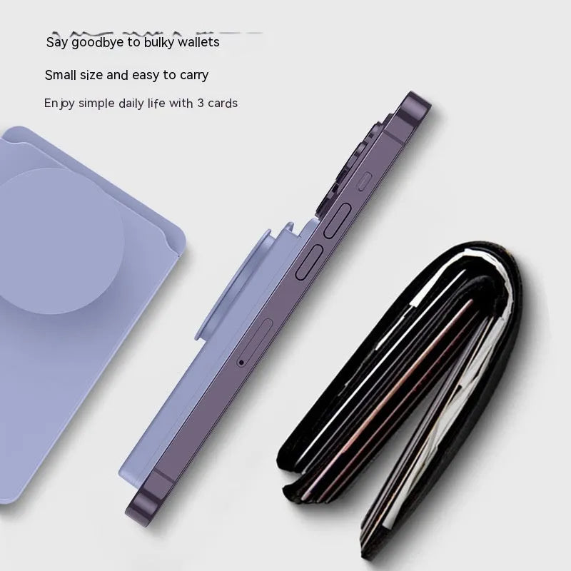 Magnetic suction phone airbag holder for Apple iPhones in five colour options on office desk