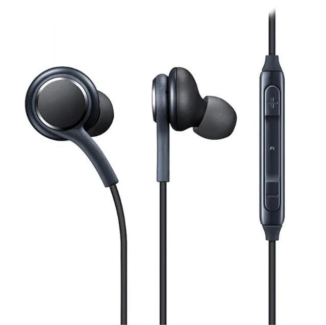 In-ear earphone for S8 S10 Note10 with 3.5mm jack and talk button in black colour