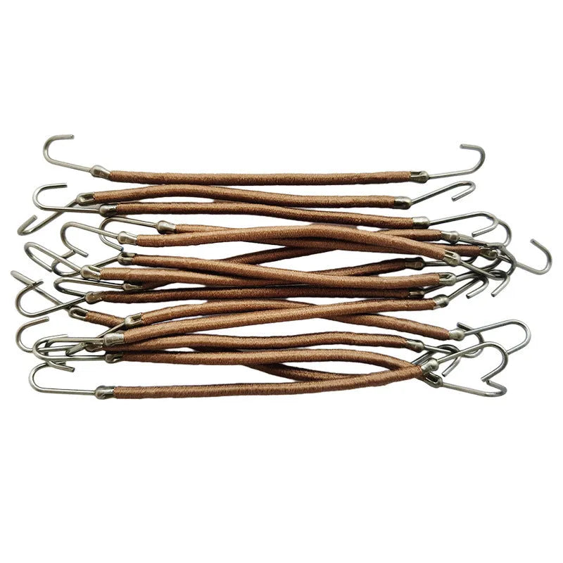 Solid colour double hook hair tool for wig and hairpiece attachment in black, brown shades.